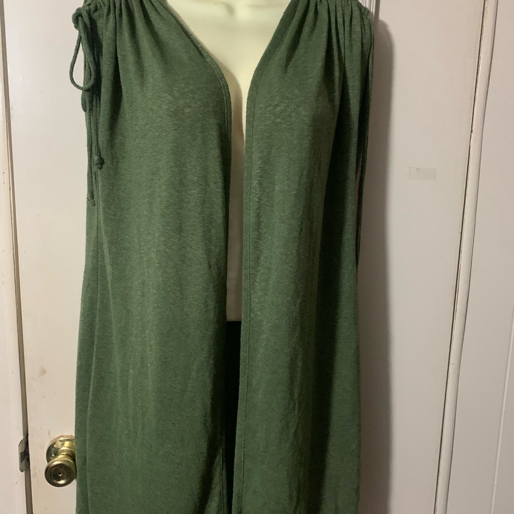 Elegant Green Open Cardigan
